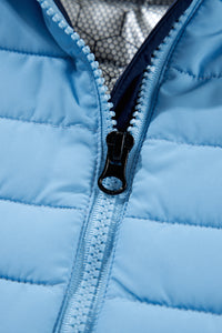 Quilted Full Zip Fuzzy Collar Puffer Vest