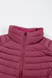 Quilted Full Zip Fuzzy Collar Puffer Vest