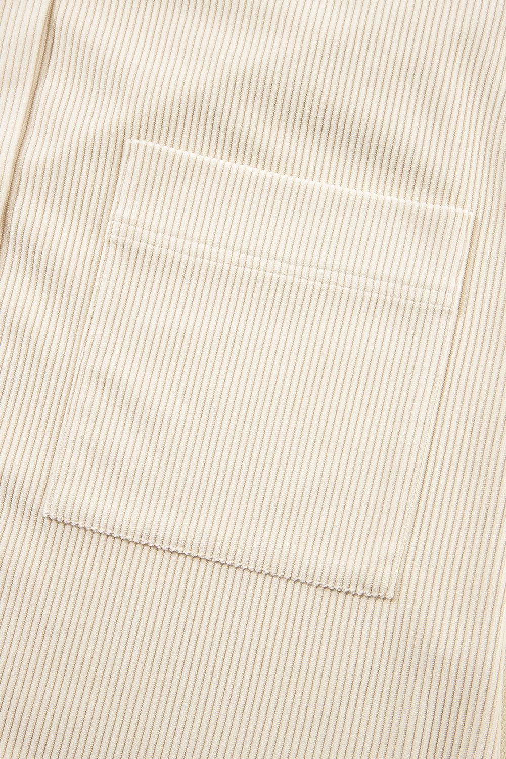 Ivory Oversized Corduroy Hooded Shacket