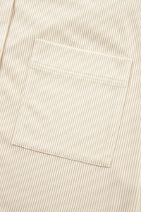 Ivory Oversized Corduroy Hooded Shacket