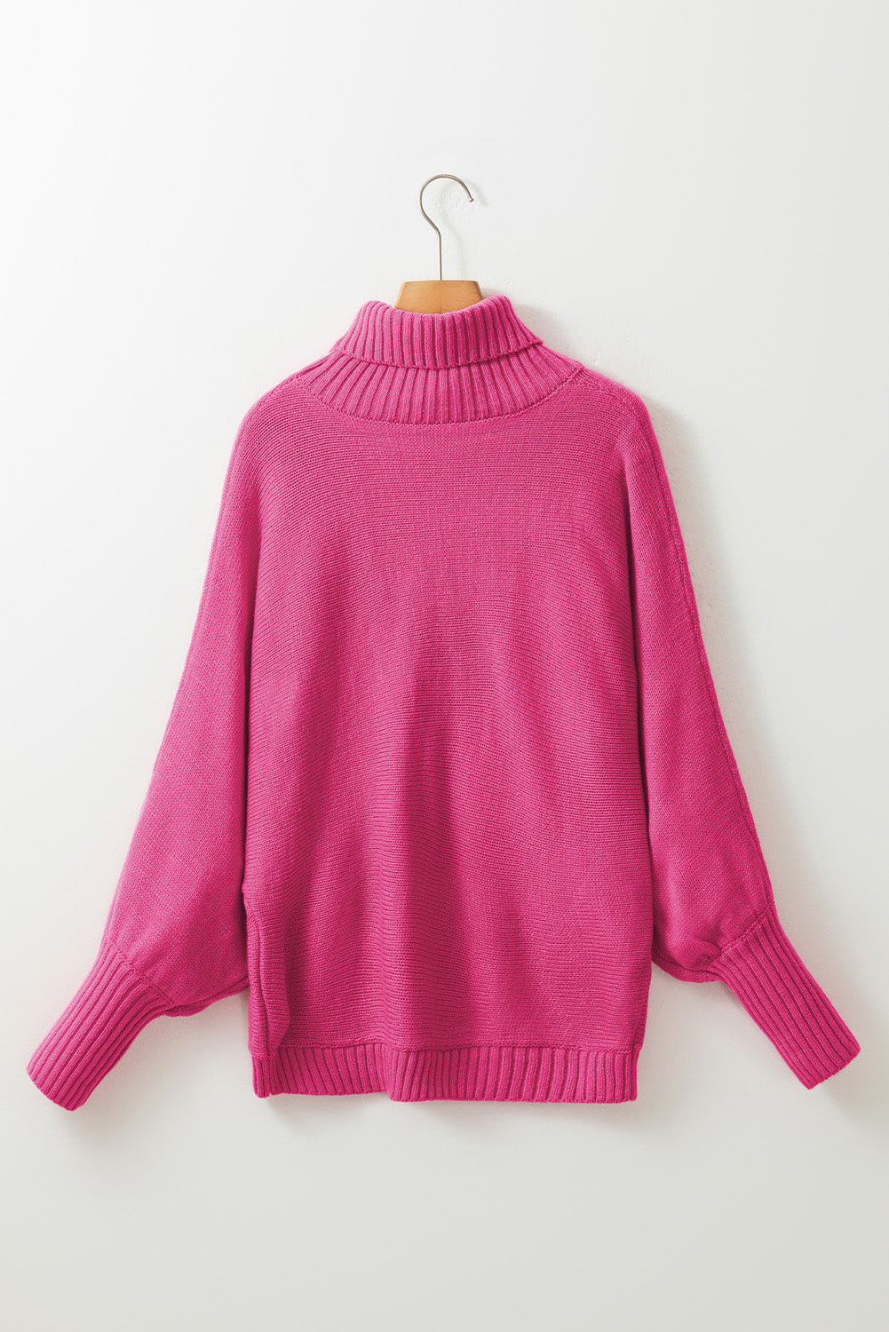 Merry Embossed Letter High Neck Sweater