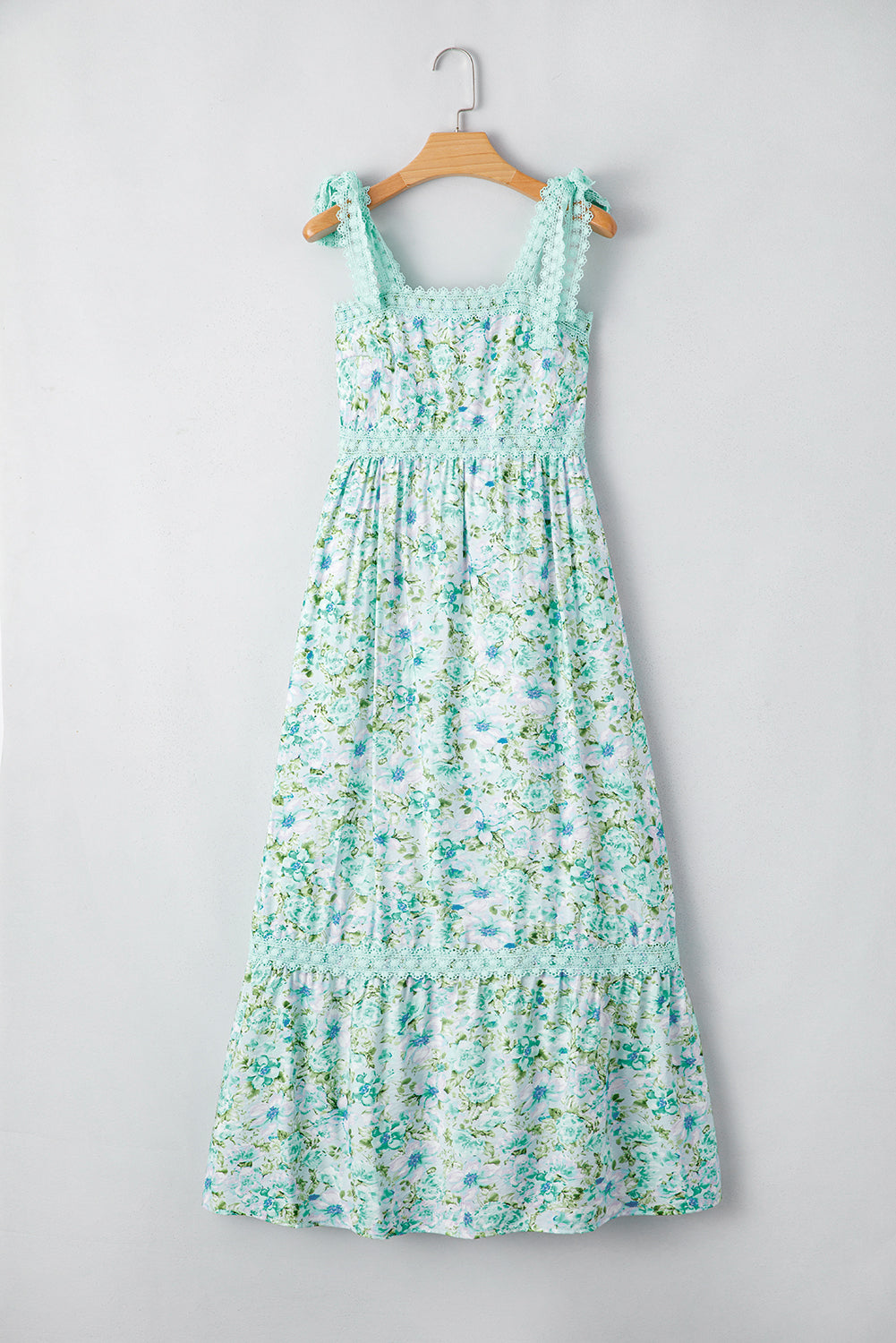 mint green empire waist dress vigerkar Womens Maxi Dress Short Sleeve Summer Boho Dress Empire Waist Chiffon Modest Midi Dresses Mint Green, XXL