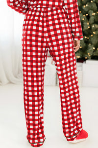 Christmas Plaid Print Shirt and Pants Pajama Set