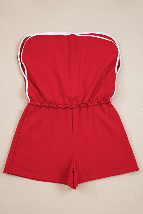 Varsity Stripe Detail Drop Shoulder Pullover Mini Skort Set
