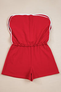 Varsity Stripe Detail Drop Shoulder Pullover Mini Skort Set