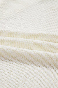 Cream Pumpkin Applique Open Front Drop Shoulder Long Cardigan