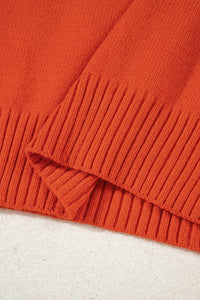 Sailor Collar V-Neck Long Sleeve Knit Sweater