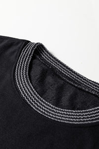 Black Embellished Jack-o-lantern Pumpkin Long Sleeve Top