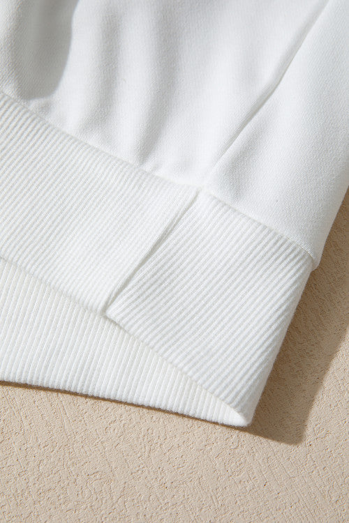 White with Red & Green Plaid Embellished Christmas Tree Pullover