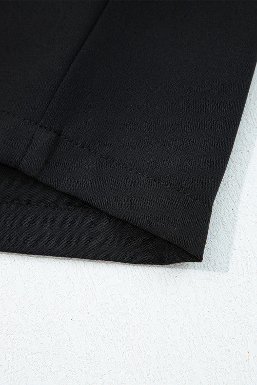 Pleated Front Pull On High Waist Wide Leg Dress Pants