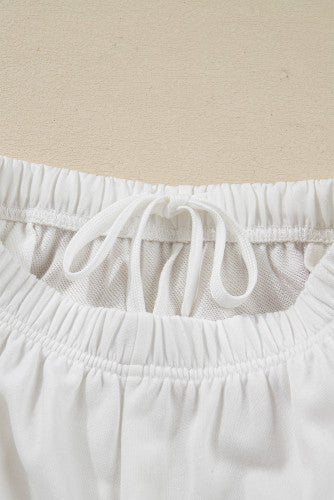 Pink and Green Christmas Tree Print Long Sleeve Top and Shorts Lounge Set