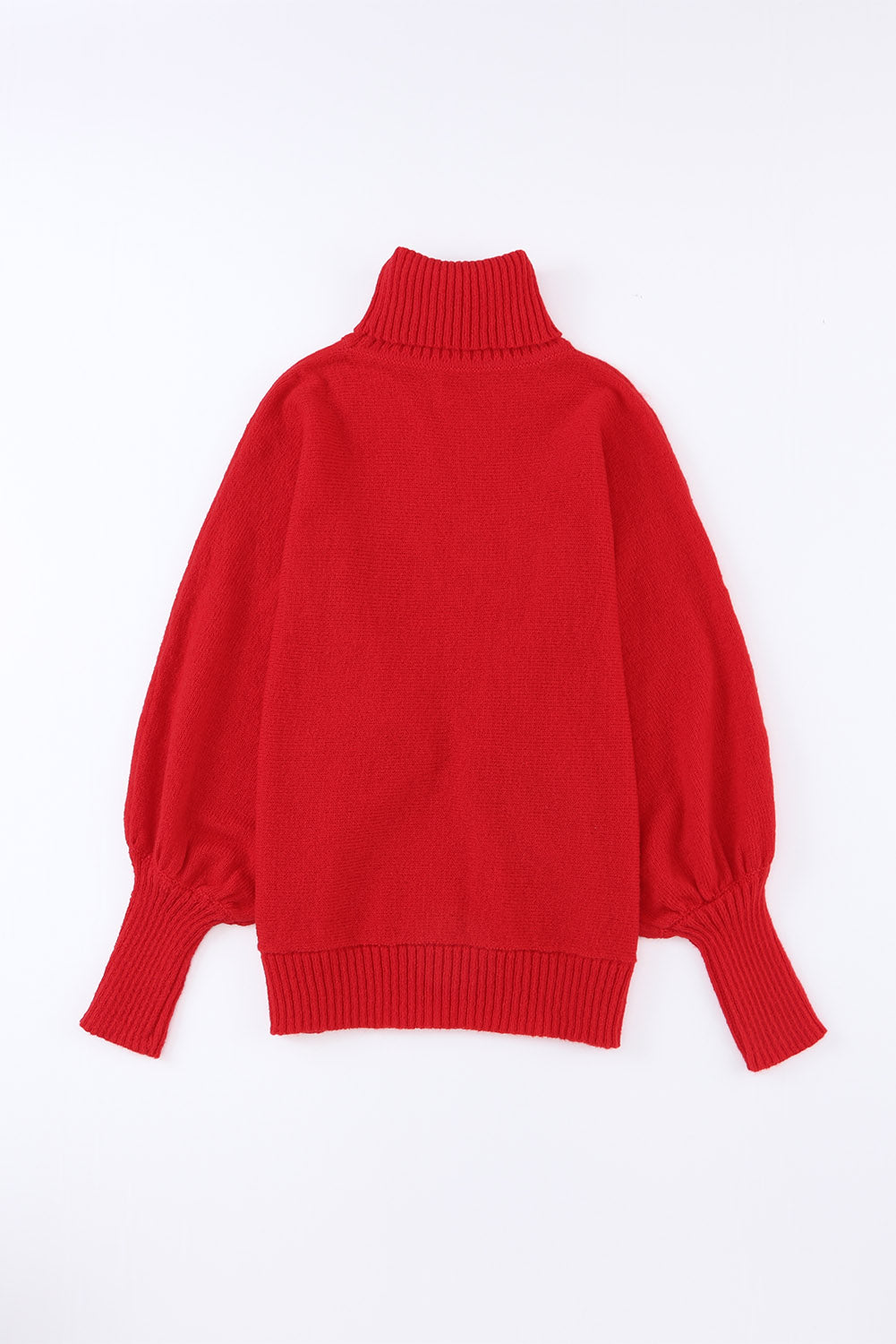 Merry Embossed Letter High Neck Sweater