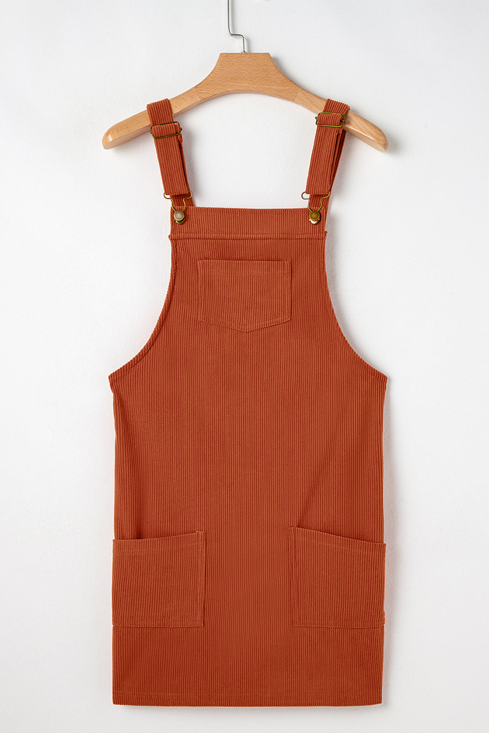 Cinnamon Corduroy Sleeveless Overall Dress