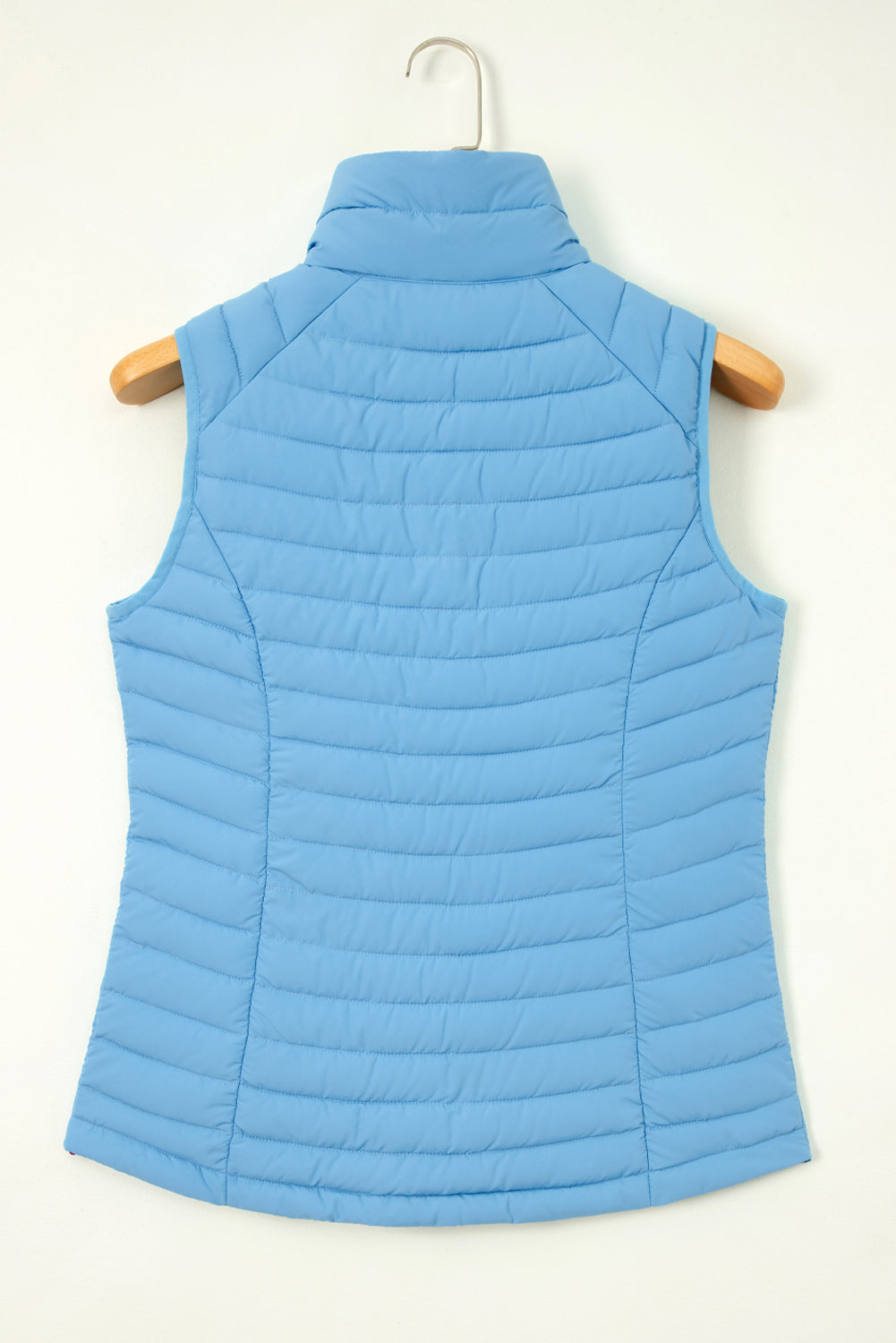 Quilted Full Zip Fuzzy Collar Puffer Vest