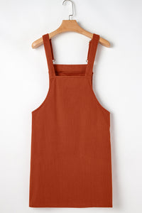 Cinnamon Corduroy Sleeveless Overall Dress