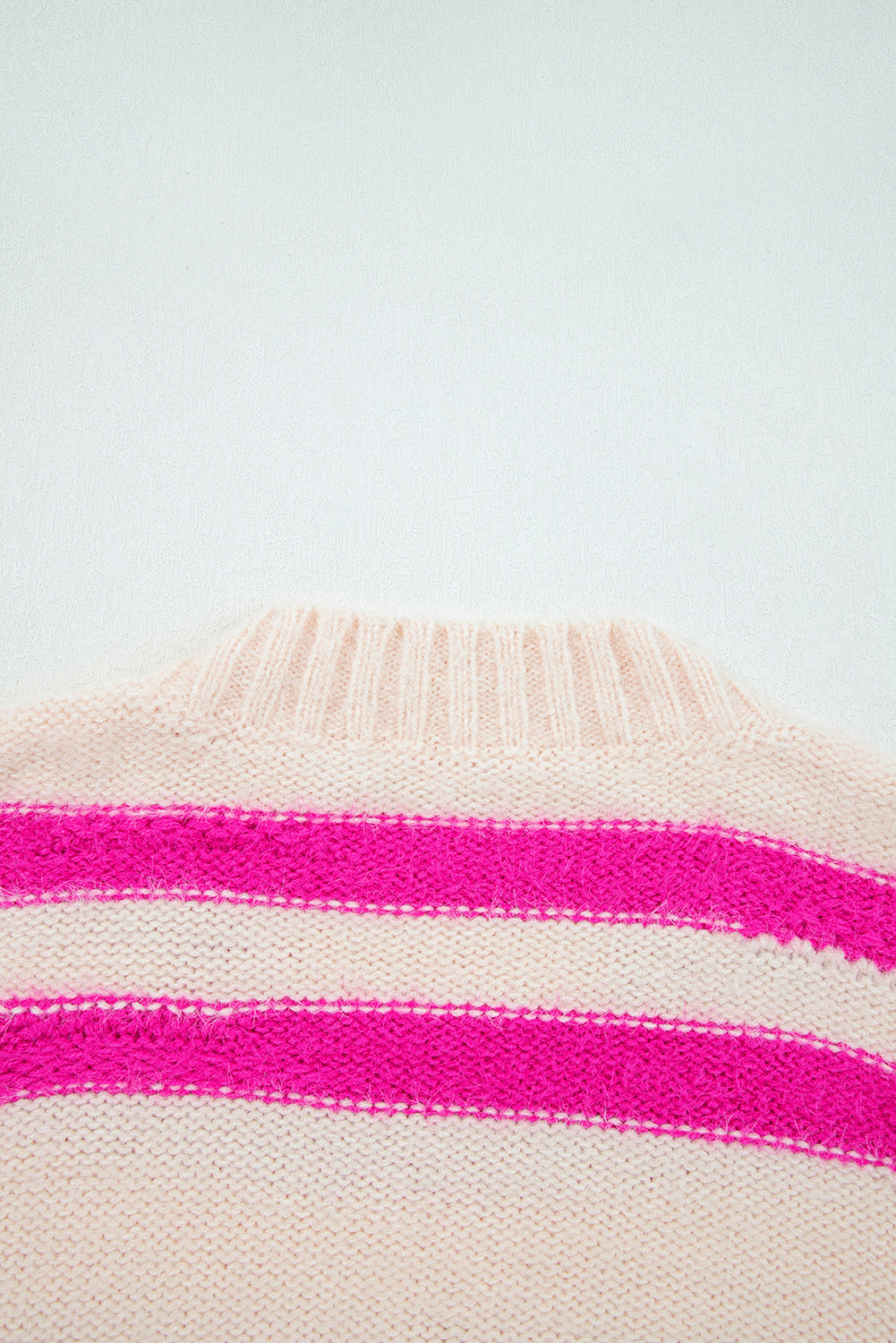Fuchsia Pink Striped I KNOW WHAT I WANT Sequined Sweater