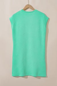 Textured Cap Sleeve Dress with Pockets in Mint or Pink