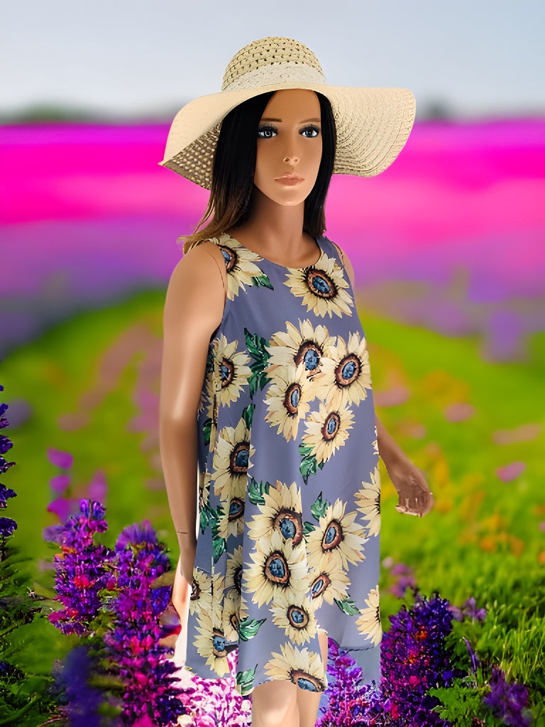purple sunflower dress Purple sunflower dress